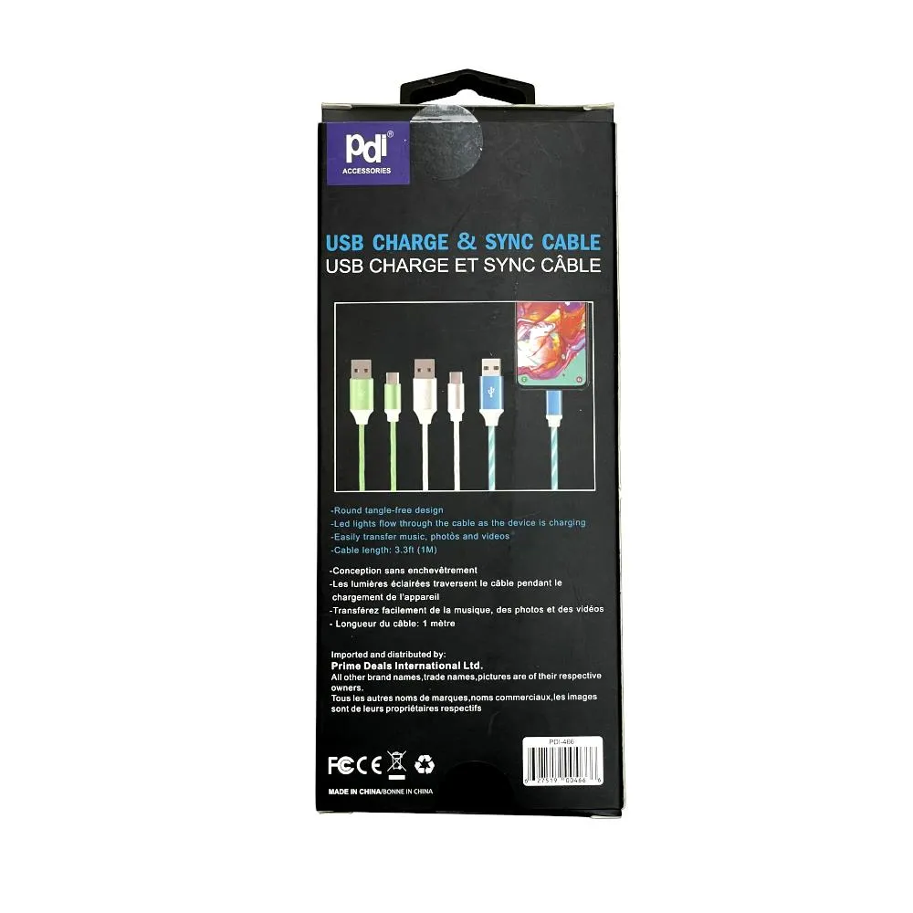 PDI USB Charge & Sync Lightning Cable, Blue