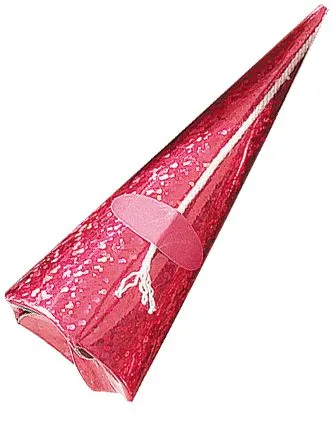 Pink Holographic Cone Poppers - Pack of 10