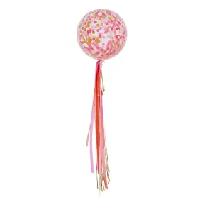 Pink Shimmer Jumbo Confetti Balloon   Streamers