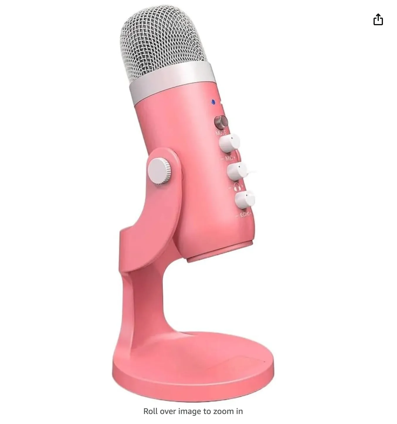 Pink USB Condenser Studio Microphone