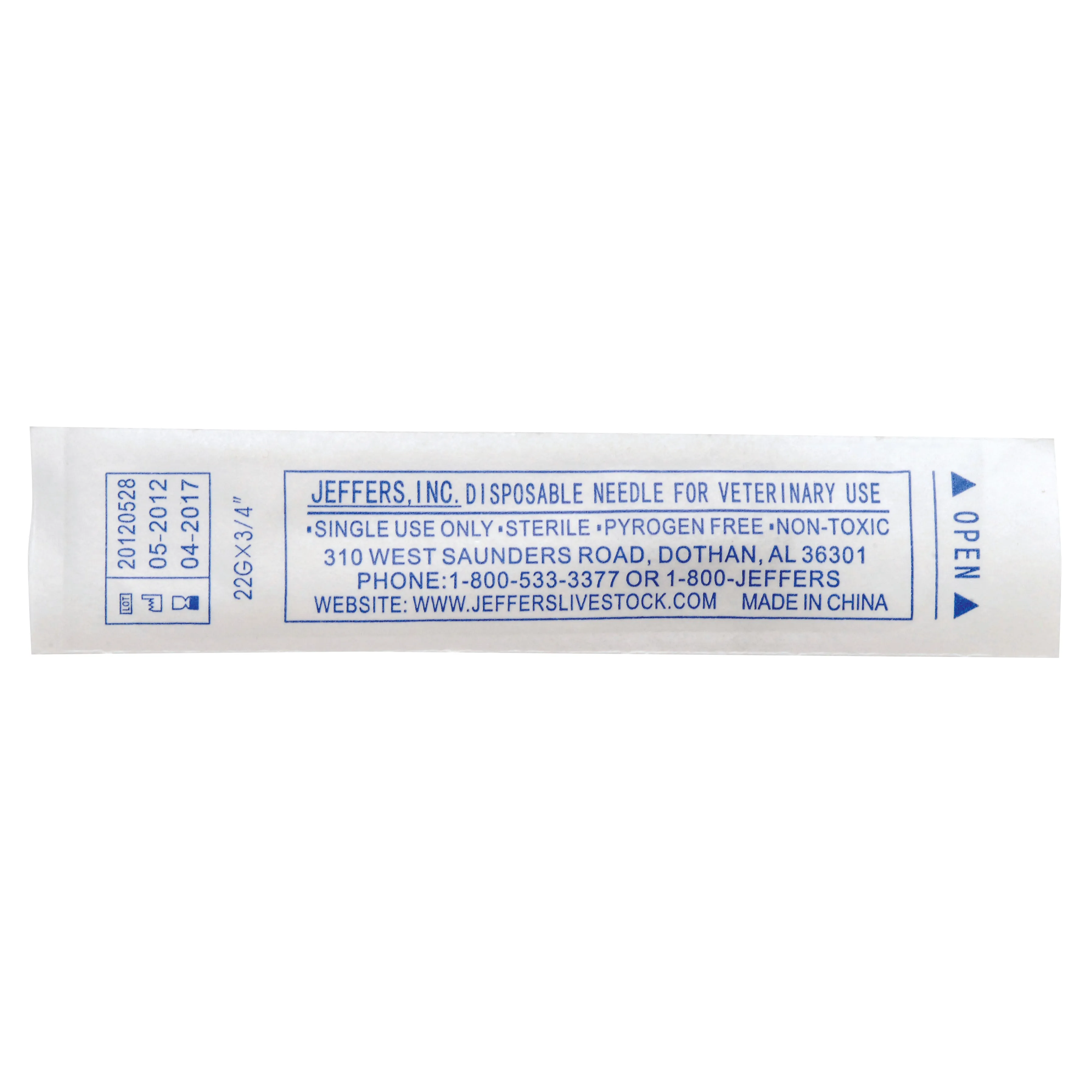 Poly Hub Needle, 22ga x 3/4", Each