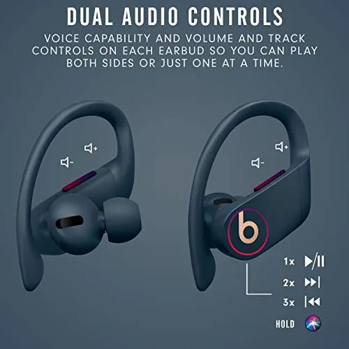 Powerbeats Pro Wireless Earphones - Apple H1 Headphone Chip, Class 1 Bluetooth - Navy