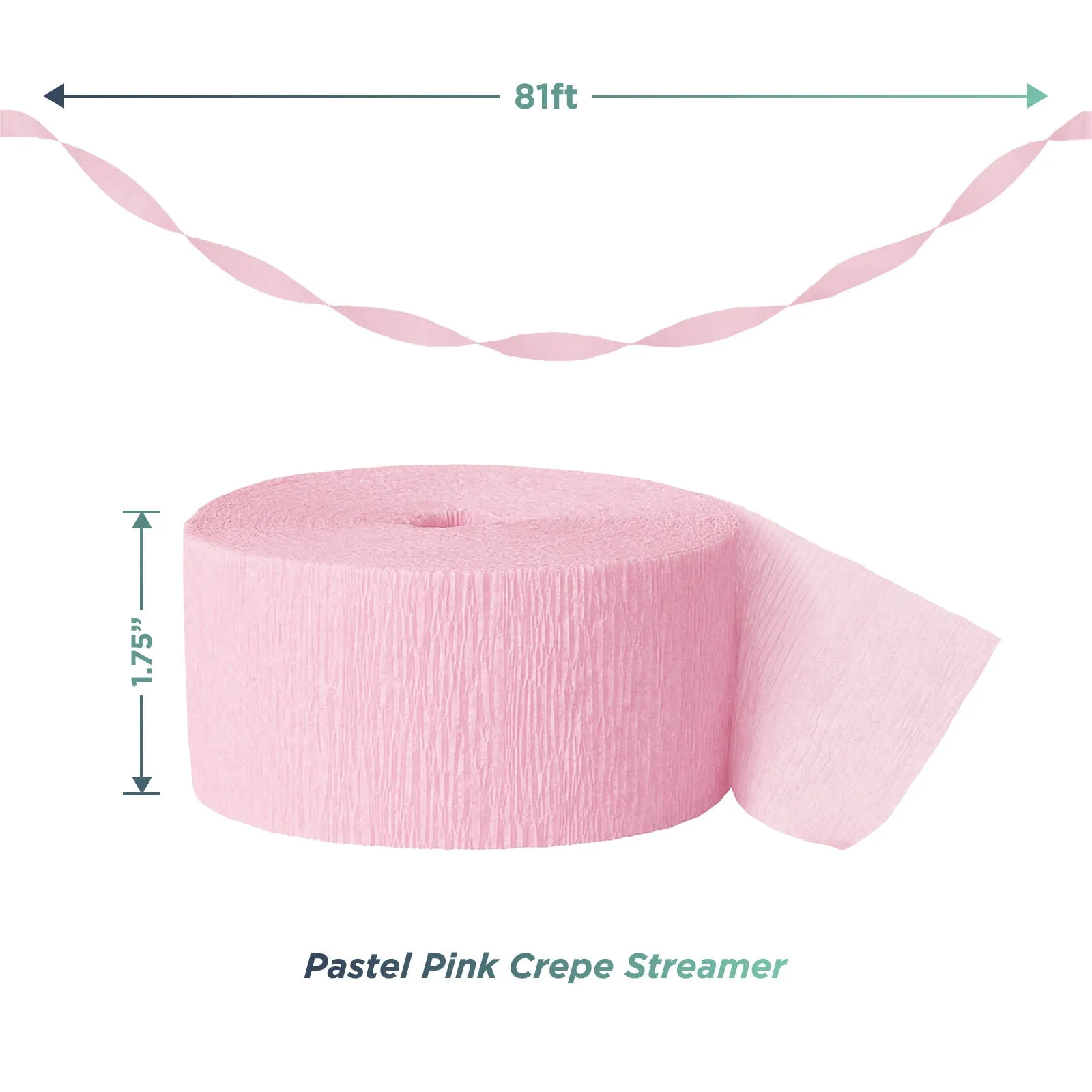 Princess Party Supplies - Pink Castle Happy Birthday Banner Garland with Crepe Streamer Decorations