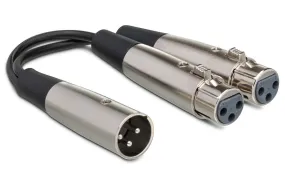 Pro Mic Y Cable, (2) Female to (1) Male, 6"