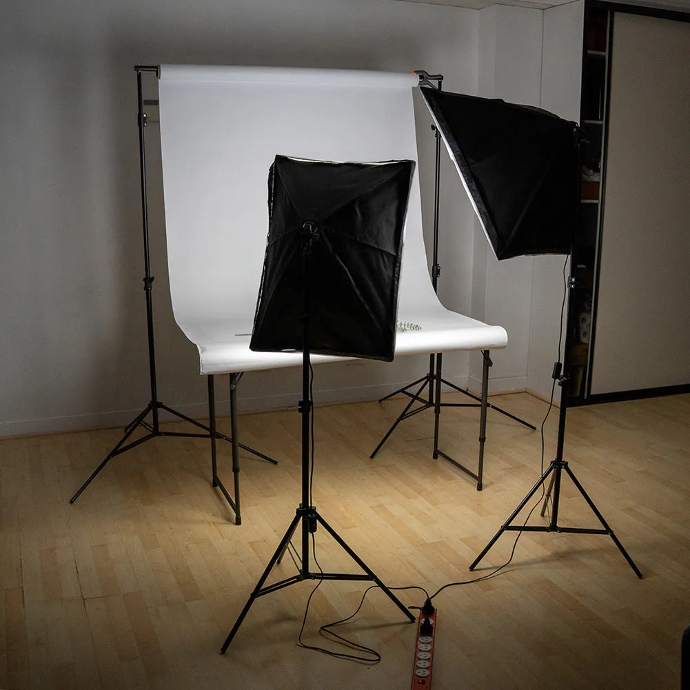 'Product Imaging Essentials Combo' Product Photography Lighting and Backdrop Kit (Medium Products) - Bundle