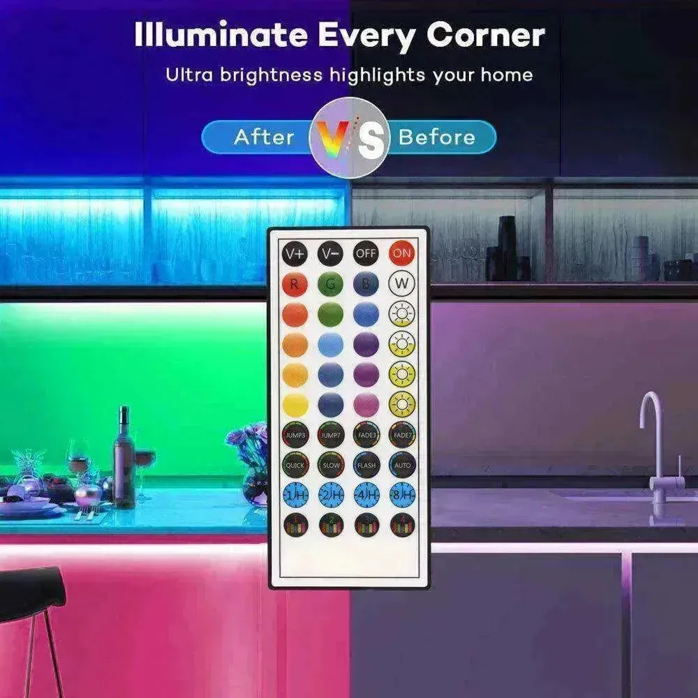 Remote  Color Changing  Led Strip Lights 5050 RGB Bluetooth Room Light