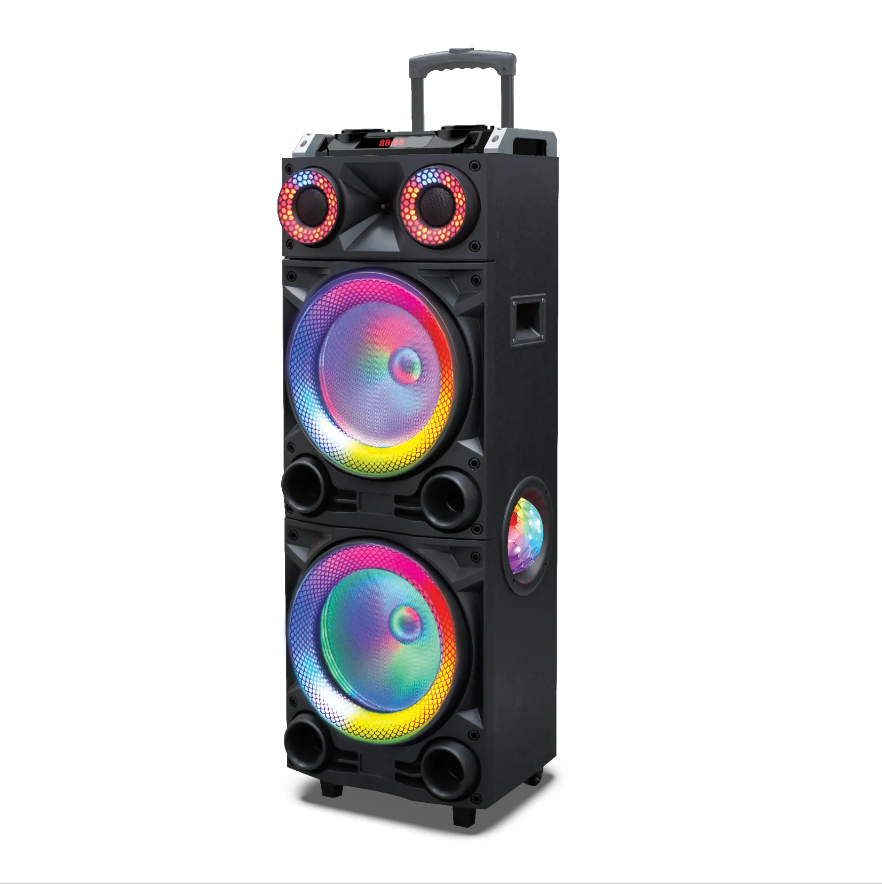 Rio-212 Party Speaker, 12" TWS Bluetooth, LED Lights, Karaoke, and Multimedia Playback