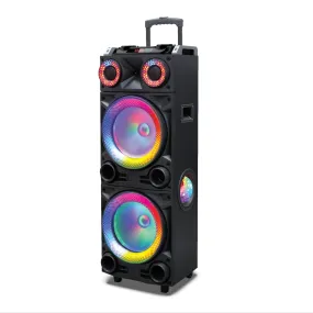 Rio-212 Party Speaker, 12" TWS Bluetooth, LED Lights, Karaoke, and Multimedia Playback