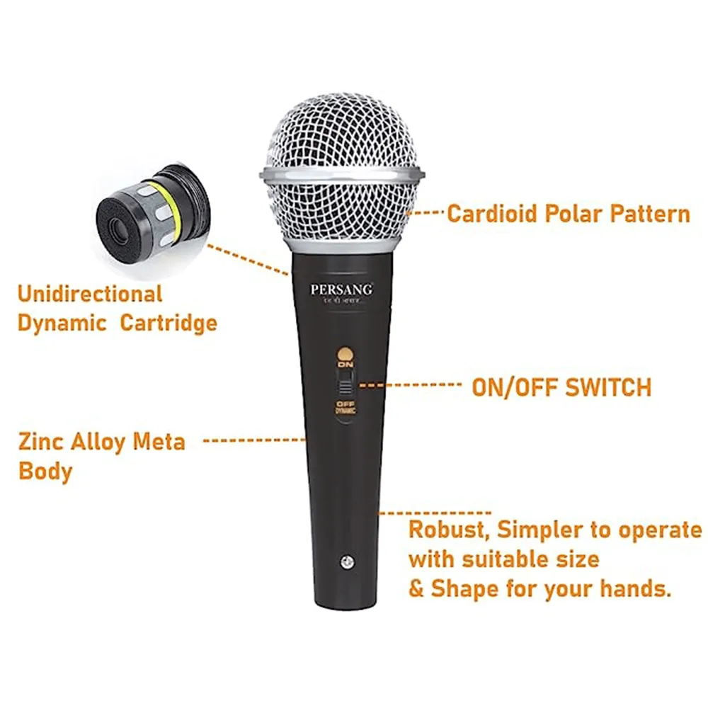 RM-580 Professional Vocal Wired Microphone | Mic With On And Off Switch | Xlr Dynamic Mic