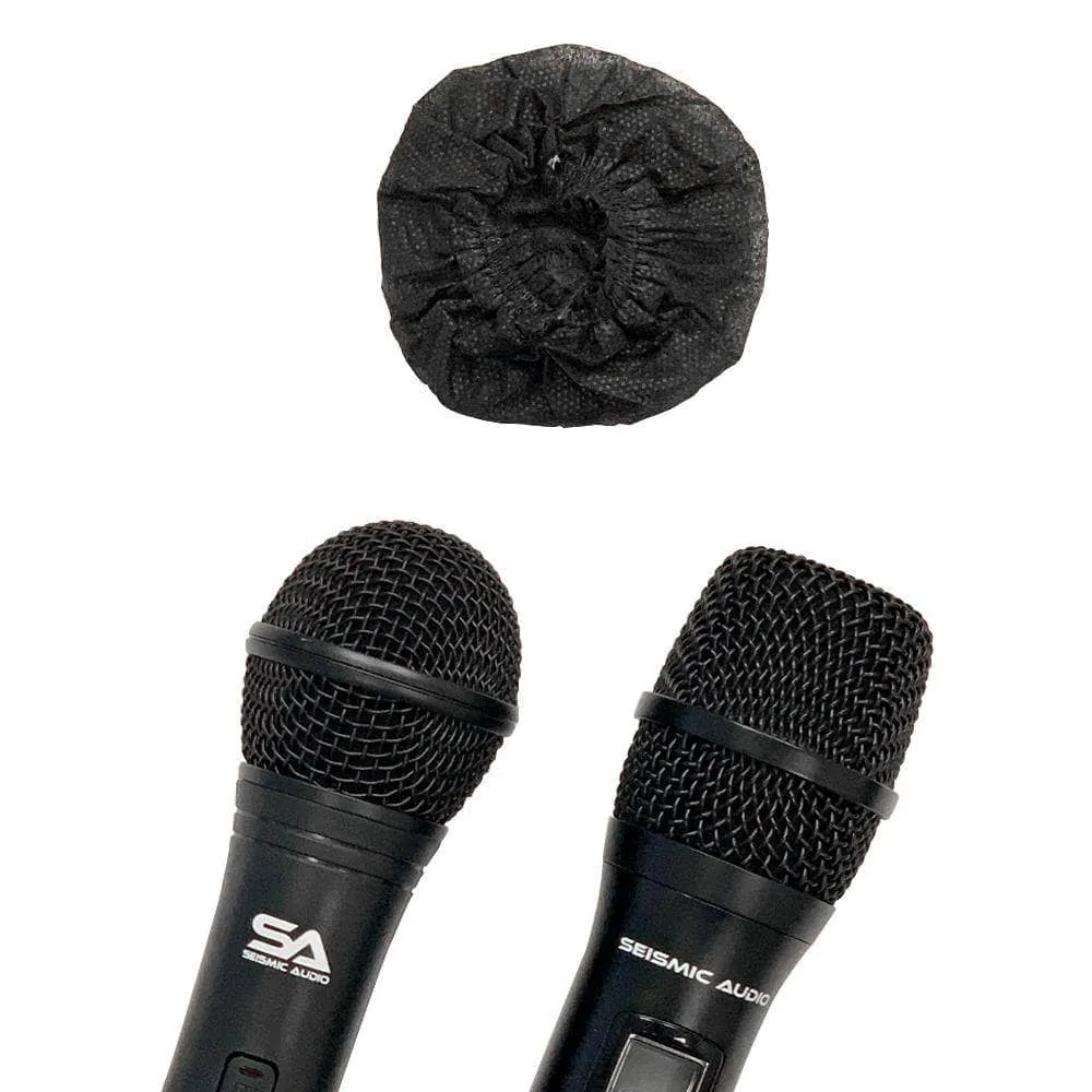SA-MicDC - 50 Pairs of Disposable Universal Microphone Covers - Fits Standard O and U Shaped Mics - 100 pcs Total