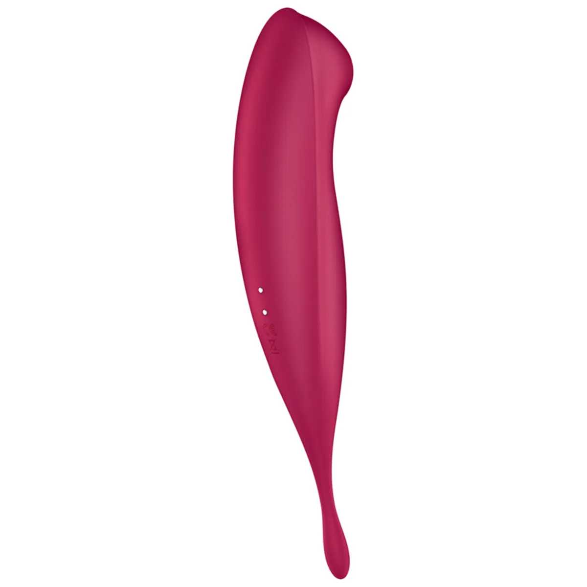 SATISFYER Twirling Pro  Hybrid Clitoral Air Pulse Stimulator & Tip Vibrator (App Controlled) - Dark Red