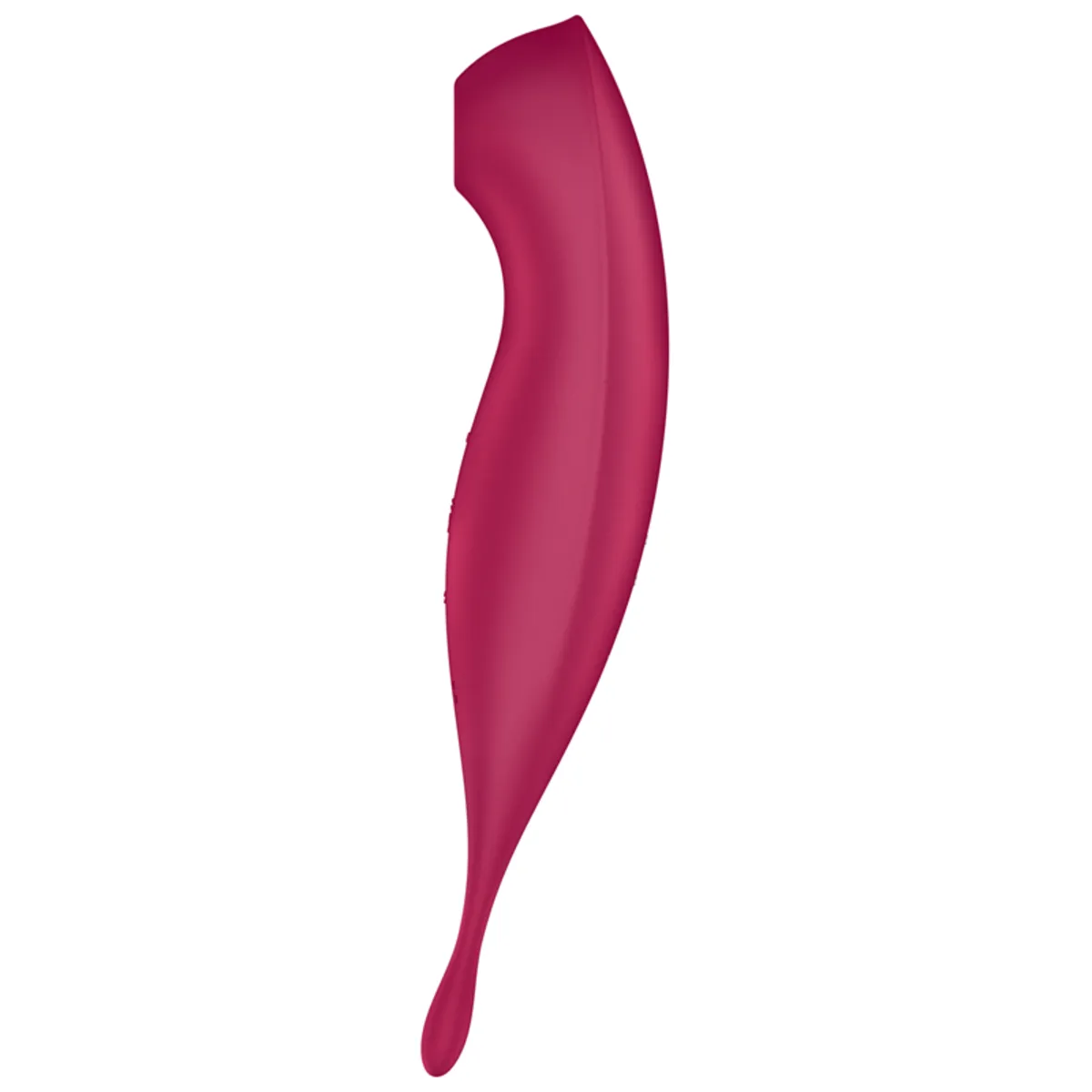 SATISFYER Twirling Pro  Hybrid Clitoral Air Pulse Stimulator & Tip Vibrator (App Controlled) - Dark Red