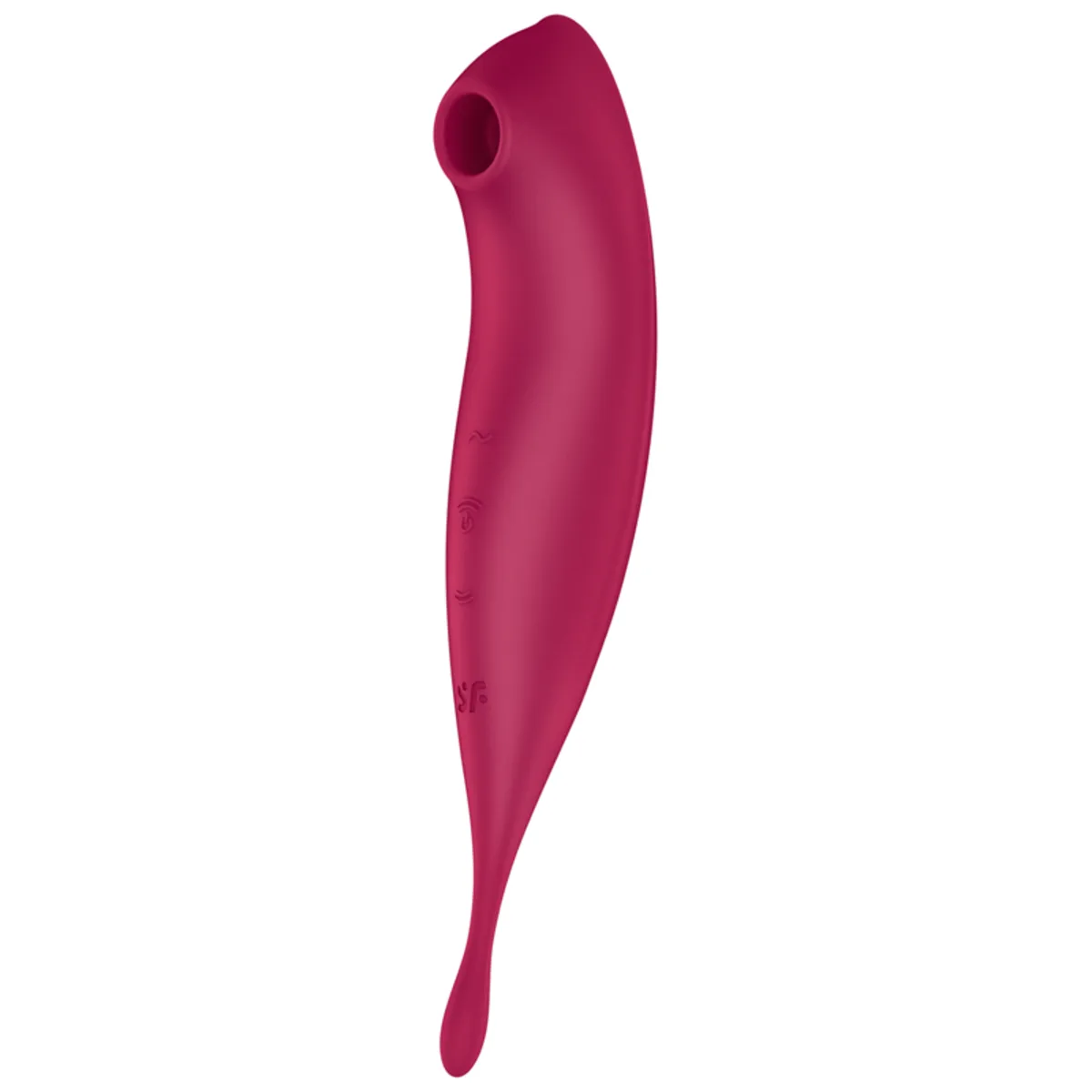 SATISFYER Twirling Pro  Hybrid Clitoral Air Pulse Stimulator & Tip Vibrator (App Controlled) - Dark Red