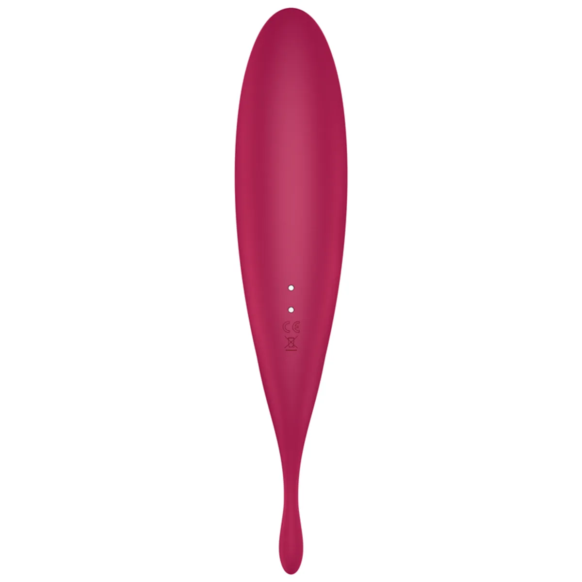 SATISFYER Twirling Pro  Hybrid Clitoral Air Pulse Stimulator & Tip Vibrator (App Controlled) - Dark Red