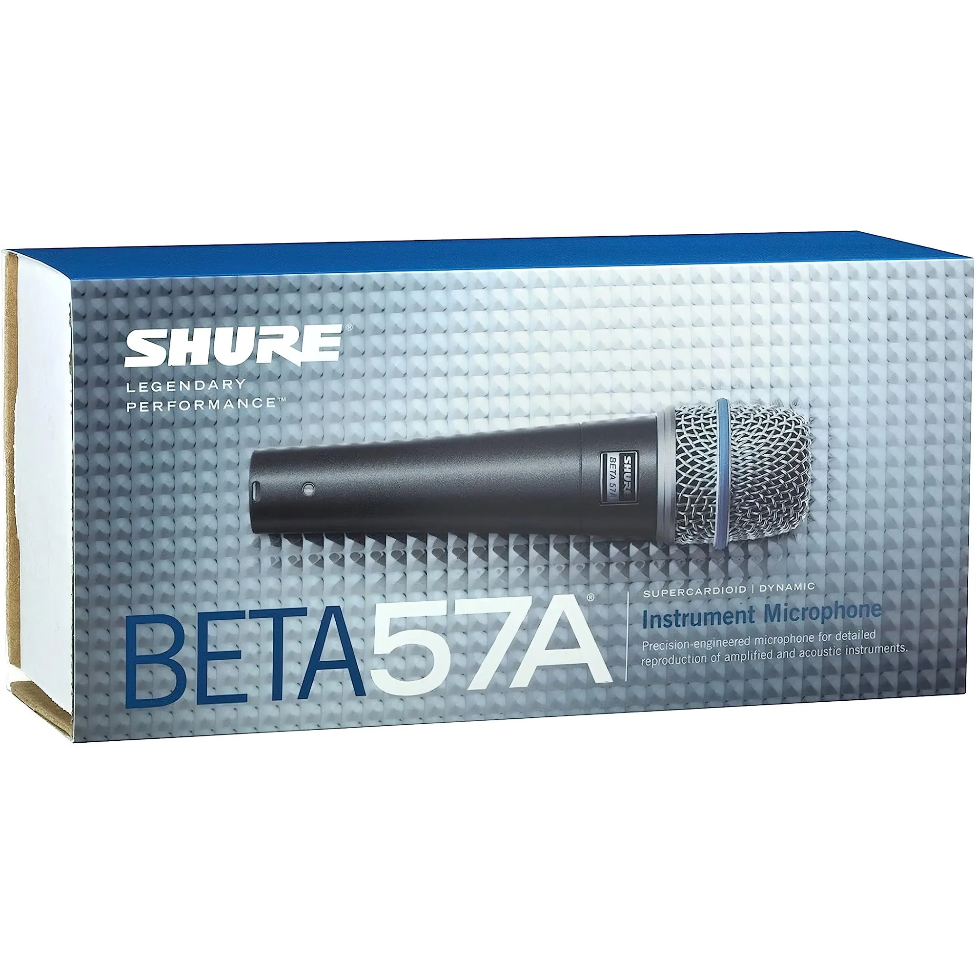Shure Instrument Microphone, Supercardioid Dynamic Mic for Vocal and Instrumental Applications with High Output Neodymium Element, Durable Steel Mesh Grille and Shock Mount