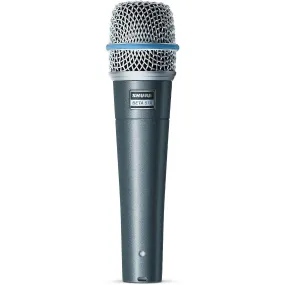 Shure Instrument Microphone, Supercardioid Dynamic Mic for Vocal and Instrumental Applications with High Output Neodymium Element, Durable Steel Mesh Grille and Shock Mount