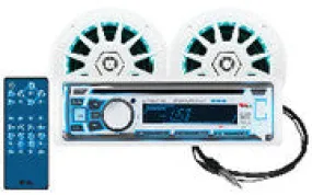 Single-Din Bluetooth Receiver w/Speakers & RGB Features
