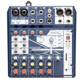 Soundcraft NOTEPAD-8FX Small-format Analog MIxer w/ Effects, USB