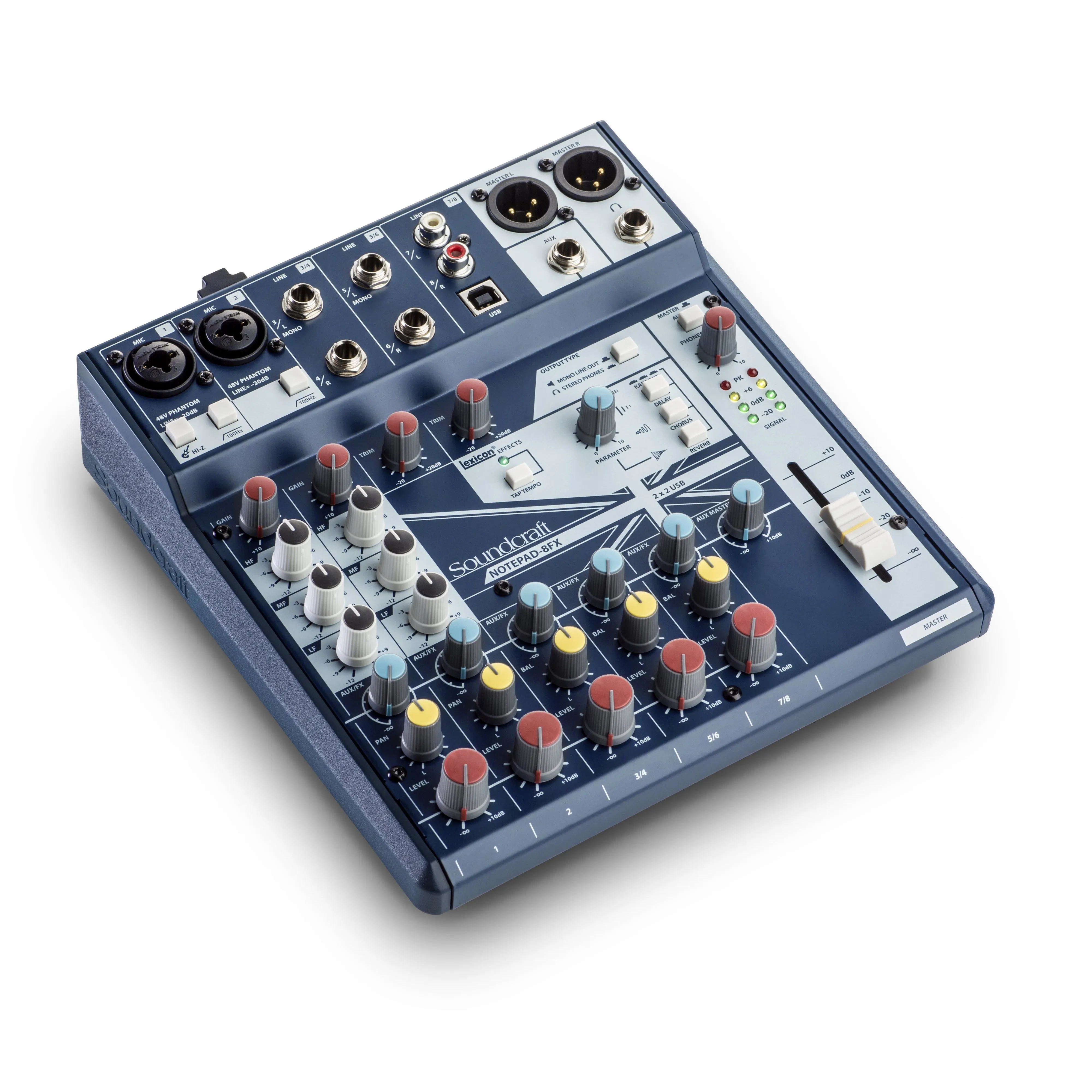 Soundcraft NOTEPAD-8FX Small-format Analog MIxer w/ Effects, USB