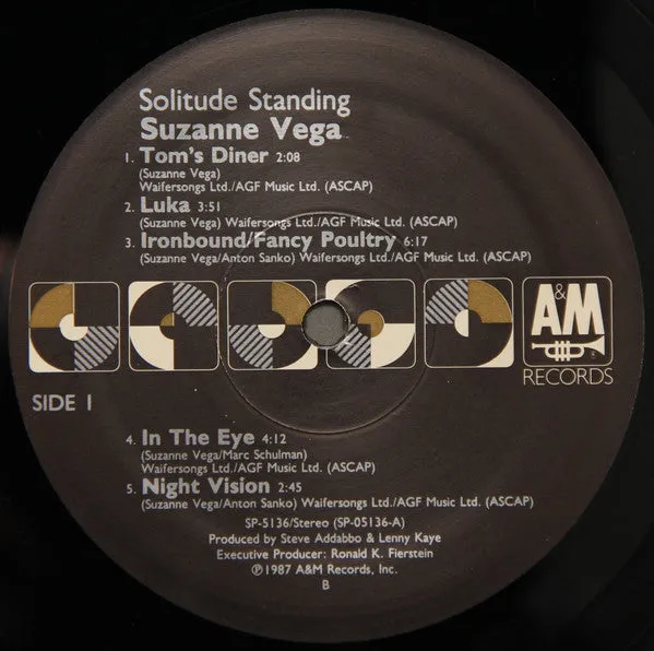 Suzanne Vega - Solitude Standing (LP, Album) (VG)