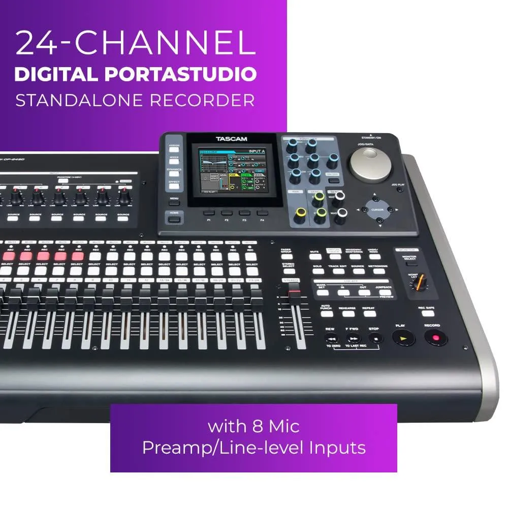 Tascam DP-24sd Digital Portastudio 24-Track SD Card Recorder.