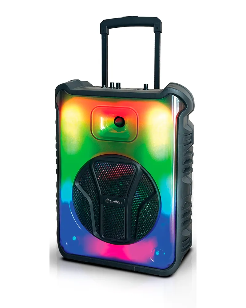 TOPTECH Angel-112 12" Bluetooth Speaker with Flame Effect Lights, 7000W Power, Microphone & FM Radio