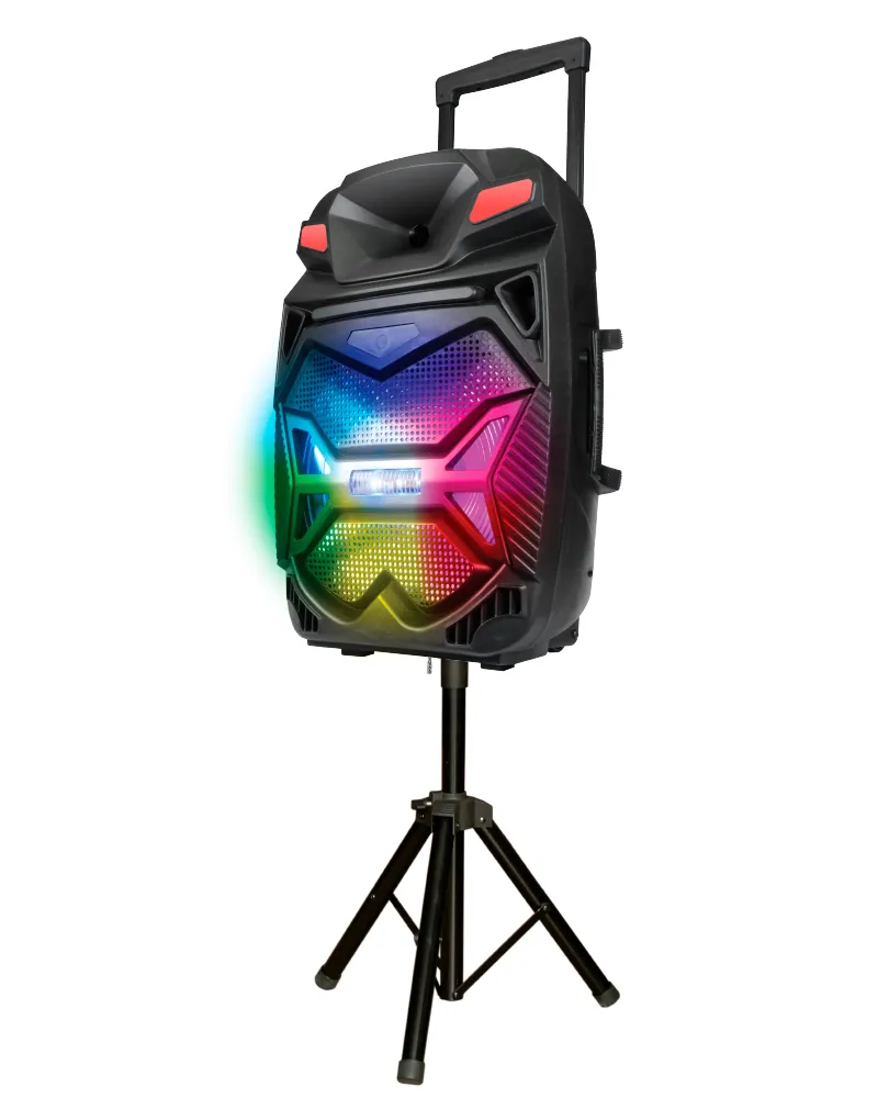 TOPTECH BLADE-15 15" Bluetooth Party Speaker with Disco Lights, Wireless Microphone, 6000W Power