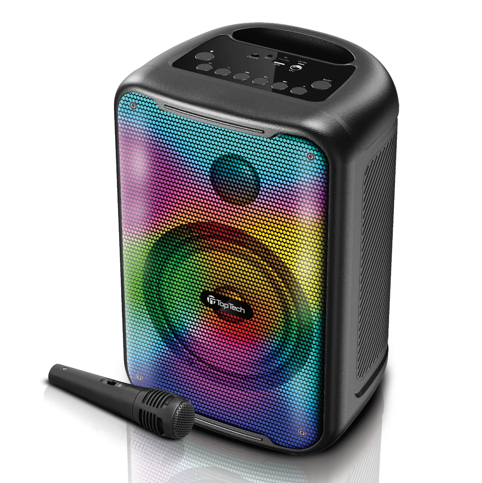 TOPTECH BLADE-8 8" Wireless Bluetooth Speaker, 4000W, TWS, Flame Lights