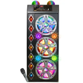 TOPTECH BOOM-312: 12'' Rechargeable Bluetooth Speaker with Disco Lights