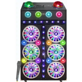TOPTECH BOOM-610 Portable 6x10 Inch Wireless Speaker with LED Lights & Disco Balls