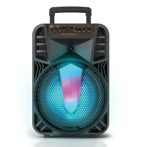 TOPTECH BRAZE-12 12" Portable Bluetooth Speaker, 10000W, Disco Lights, Mic, Karaoke