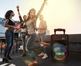 TOPTECH Rock-8 Bluetooth Speaker, 1800W Power, Disco Lights, Microphone, Portable
