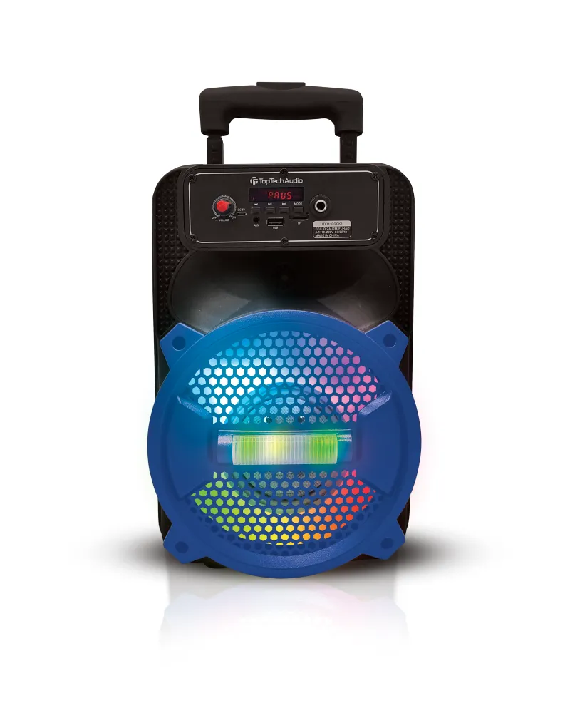 TOPTECH Rock-8 Bluetooth Speaker, 1800W Power, Disco Lights, Microphone, Portable