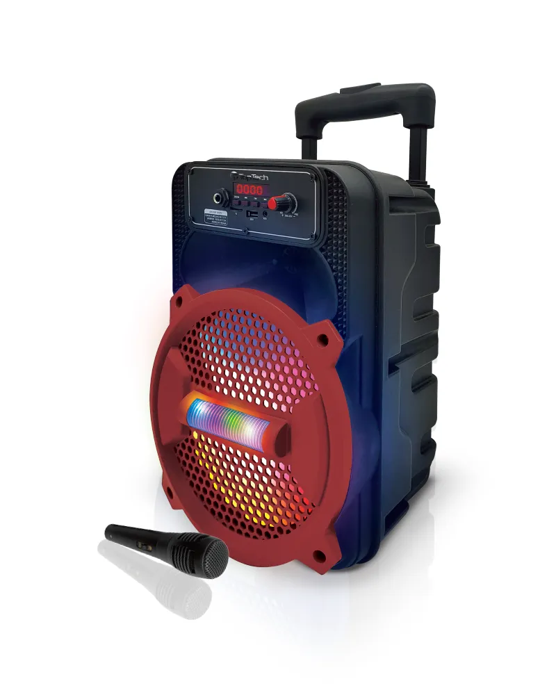 TOPTECH Rock-8 Bluetooth Speaker, 1800W Power, Disco Lights, Microphone, Portable