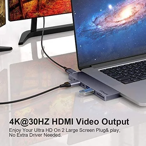 USB C Hub for MacBook Pro,QGeeM 8 in 1 Mabook Pro Docking Station