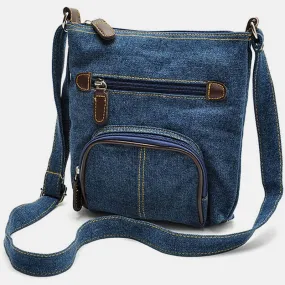 Vintage Multifunctional Denim Crossbody Bag