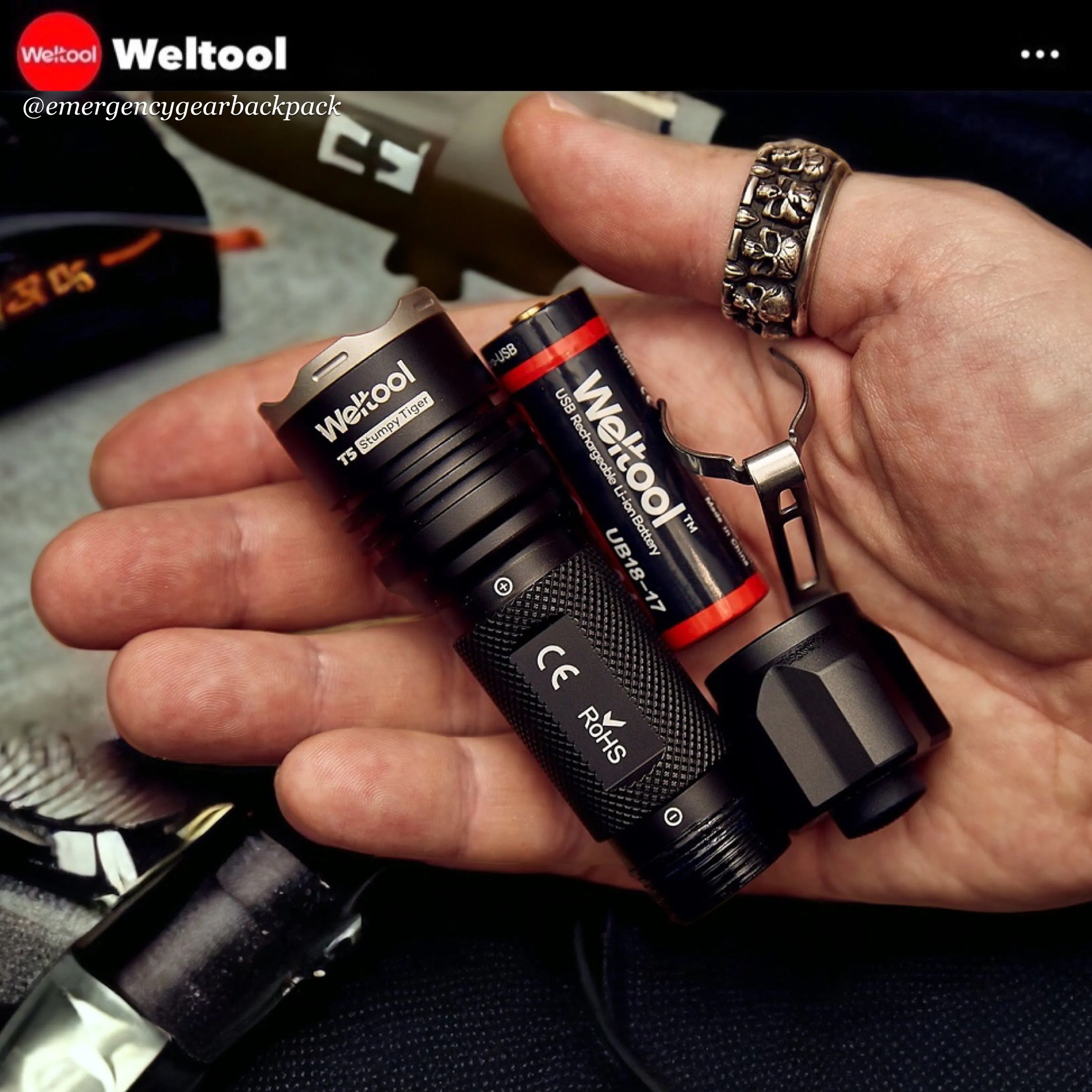 Weltool T5 420LMS 191M Compact Tactical Flashlight