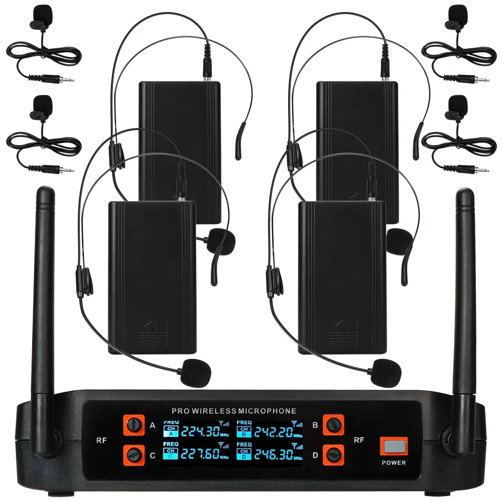 Wireless Karaoke Microphone Professional UHF Cordless Dynamic Mic with Rechargeable Receiver for Voice Amplifier PA System Party