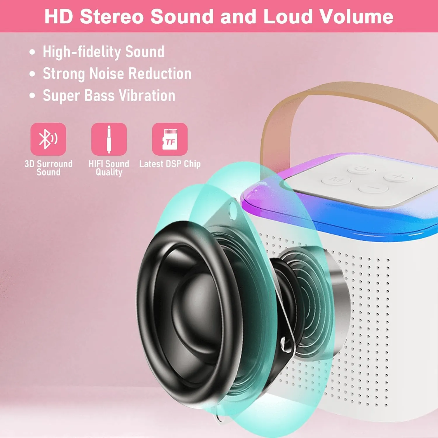 Wireless Portable Karaoke Machine With Dual Microphone - Y1