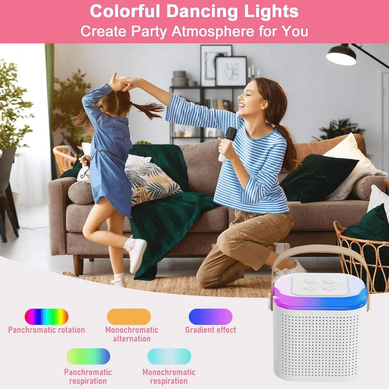 Wireless Portable Karaoke Machine With Dual Microphone - Y1