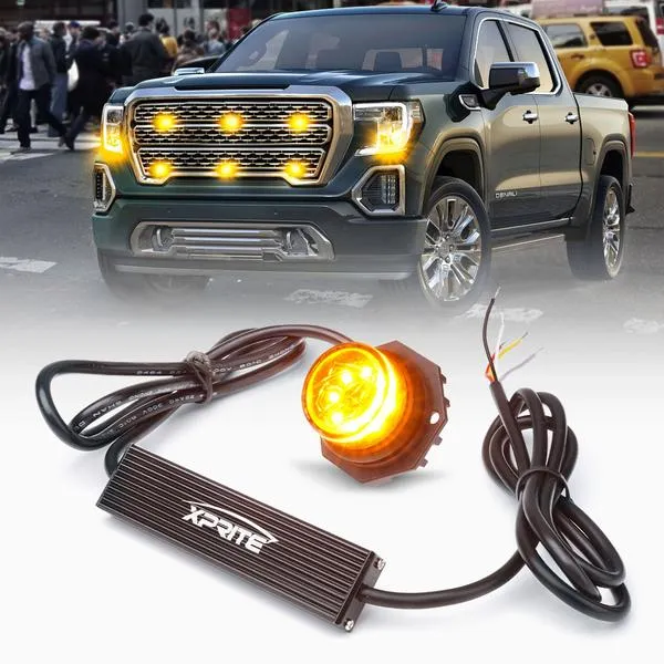 Xprite Conceal Series LED Hide-A-Way Emergency Strobe Light - White / White-Amber / Amber
