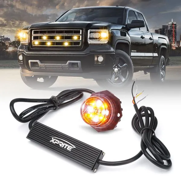 Xprite Conceal Series LED Hide-A-Way Emergency Strobe Light - White / White-Amber / Amber