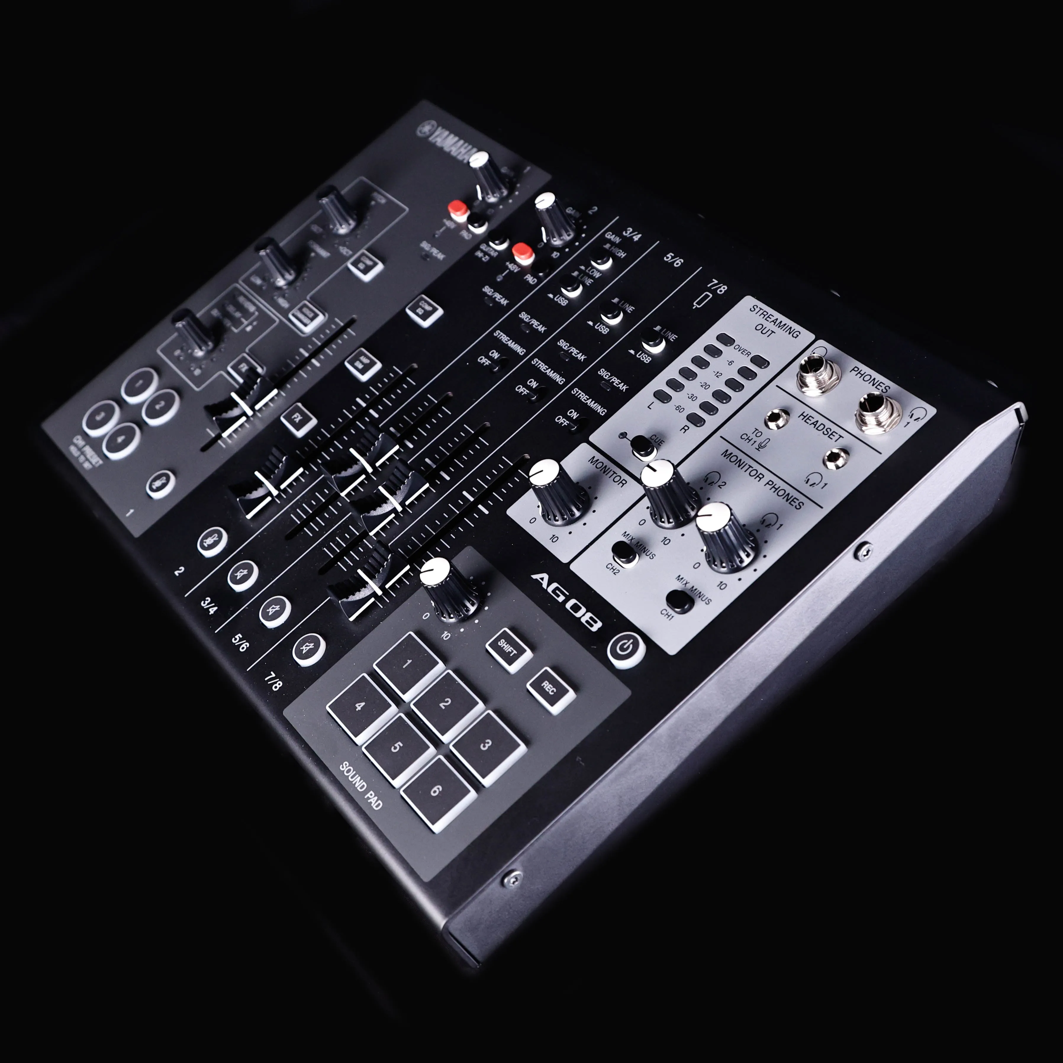 Yamaha AG08 8-channel Mixer/USB Interface for Mac/PC - Black