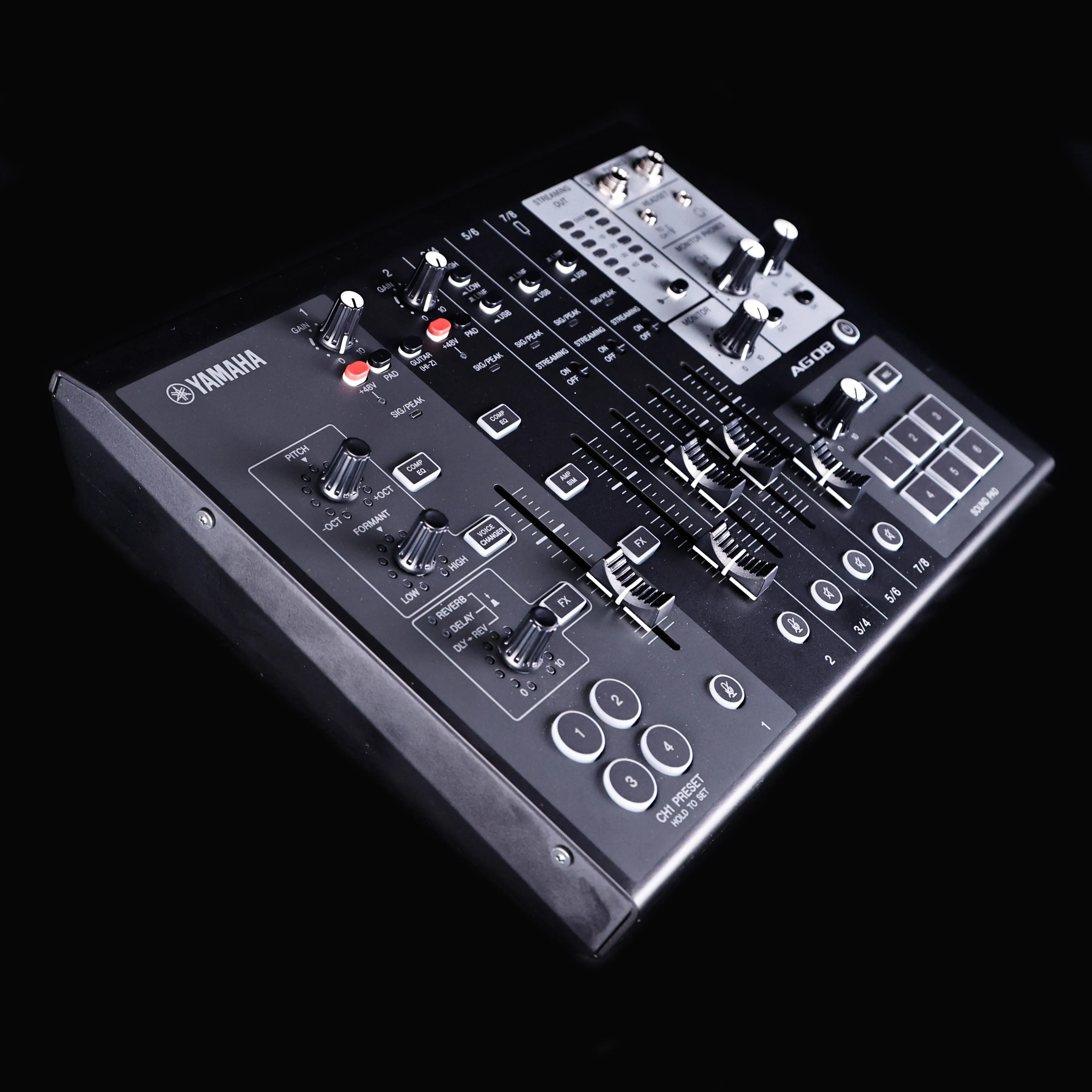 Yamaha AG08 8-channel Mixer/USB Interface for Mac/PC - Black